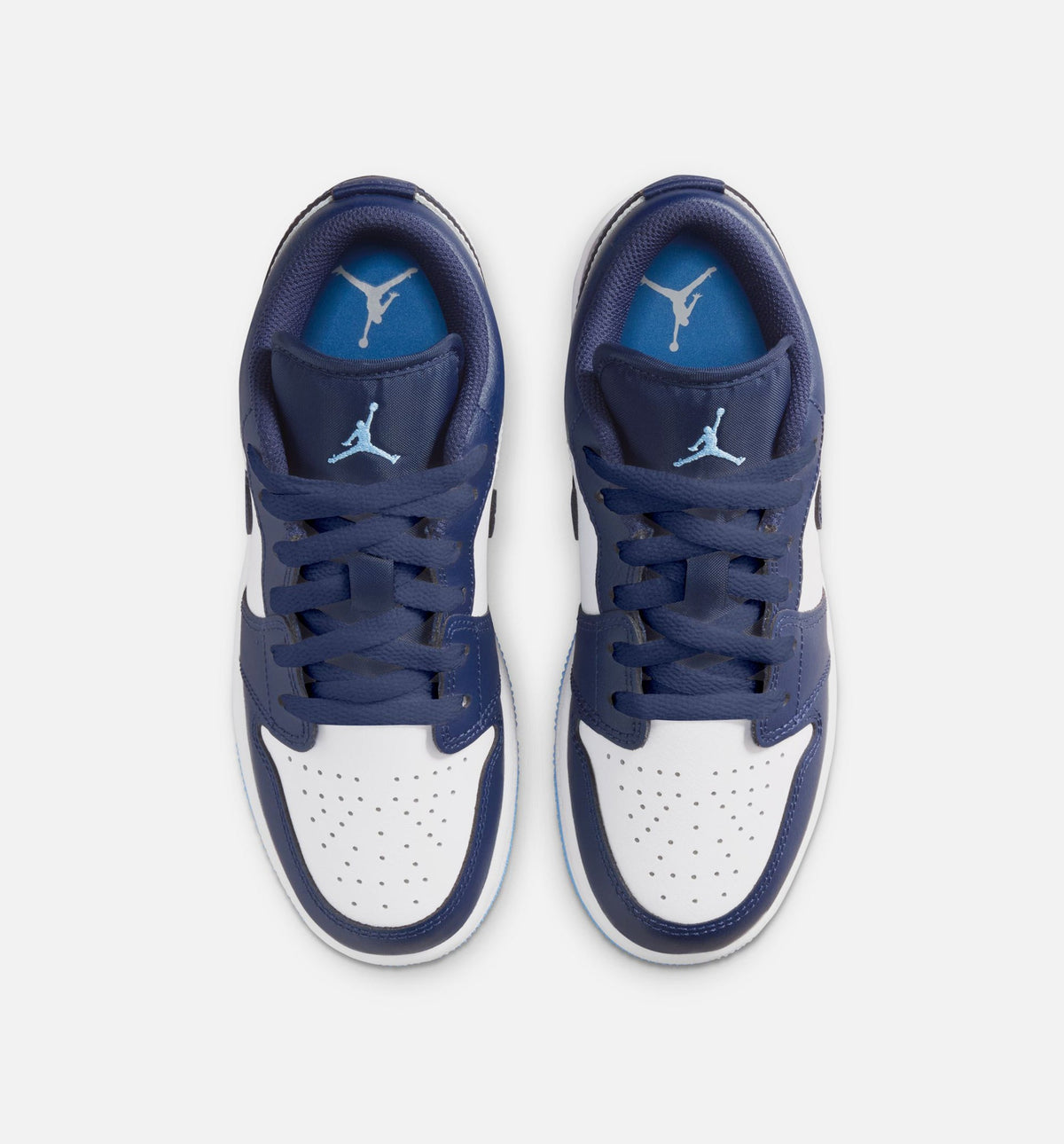 Air Jordan 1 Low Grade School Sneakers - Midnight Navy/University Blue/White