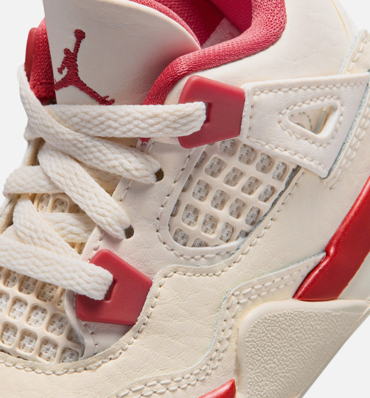 Air Jordan 4 Retro Valentine's Day Infant & Toddler Sneakers - Pale Ivory/Sierra Red/Tough Red