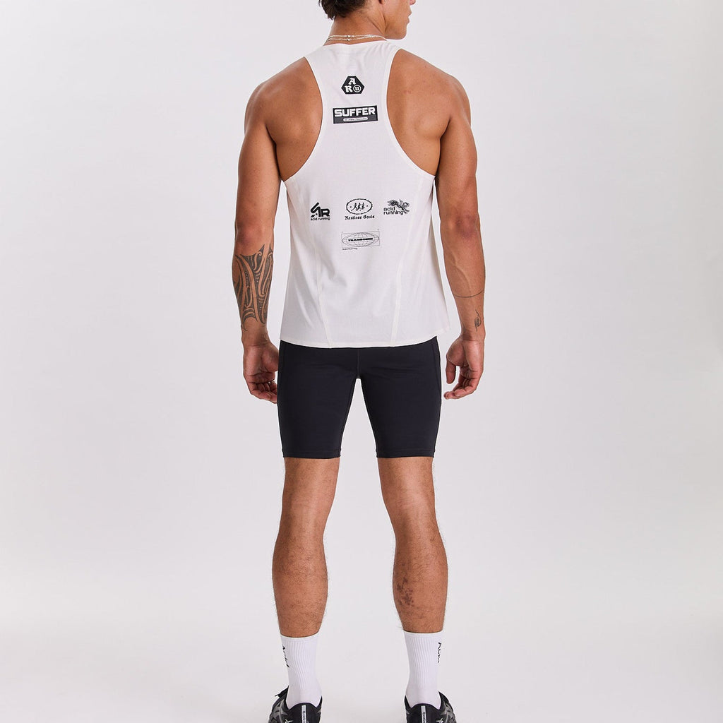 Acid Running Men's Race Unit Tank: Bone