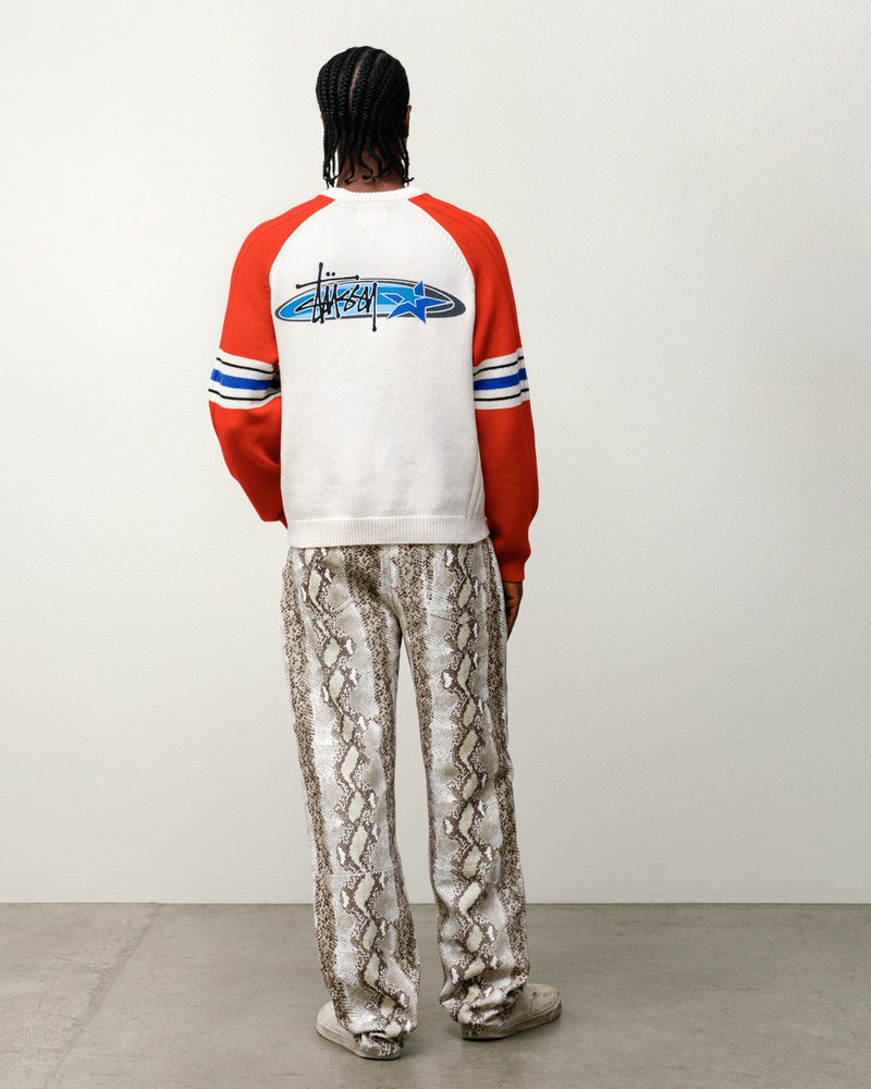 STRIPE RAGLAN CREW