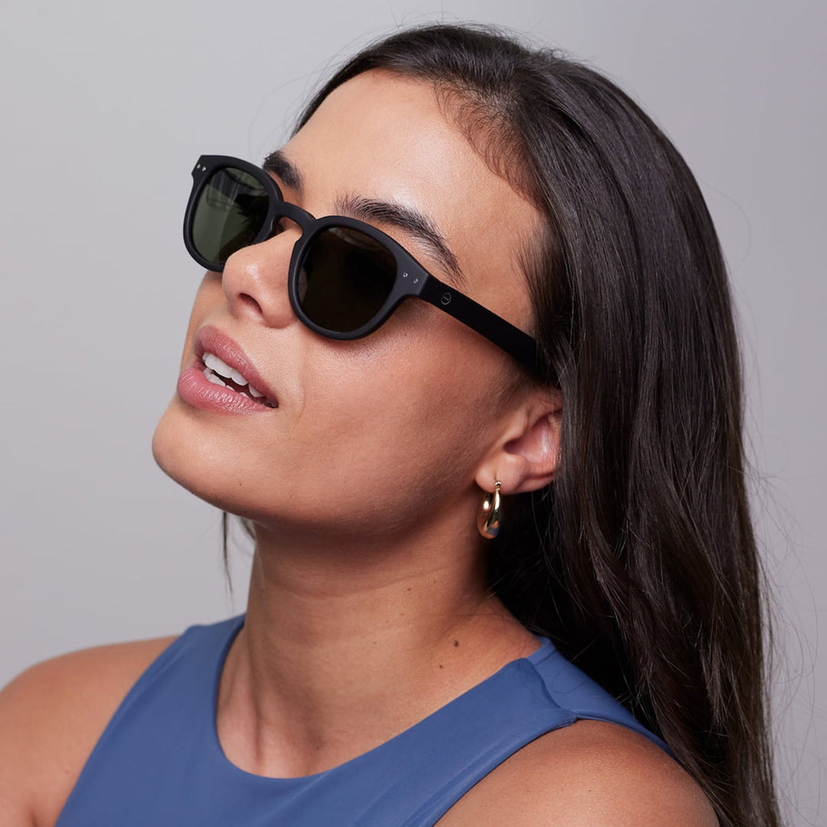 Izipizi Sun Glasses #C: Black Polarized Green Lenses
