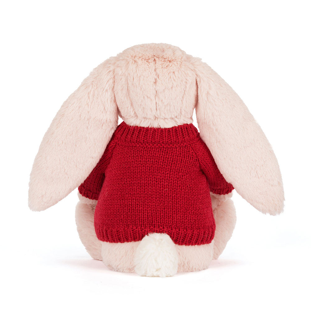 Blossom Blush Bunny 'Cherry' with Personalized Red Jumper