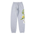 Denim Tears Grey Floral Letter Print Jogger Sweatpants