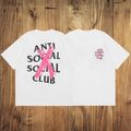 ASSC White Graphic Tee – Pink X Back Print