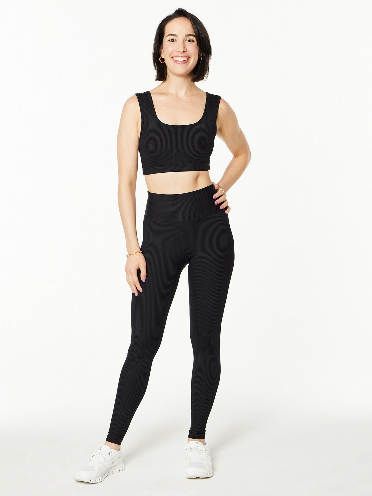 RIBBED GIA BRA BLACK