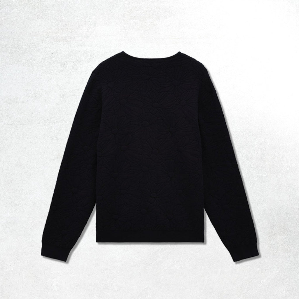 Wax London Alban Cardigan Flower Jacquard: Navy / Black