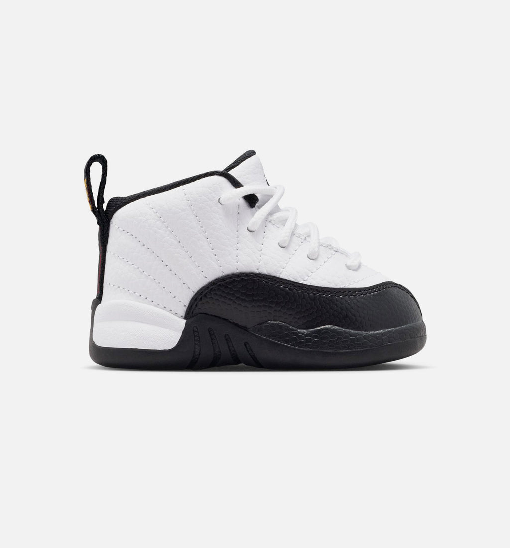 Air Jordan 12 Retro Taxi Infant & Toddler Sneakers - White/Black/Taxi