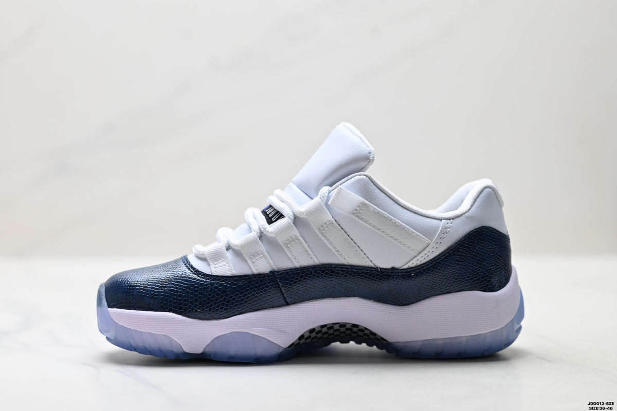 Air Jordan 11 Retro White Navy and Icy Blue Unisex Sneakers Style 15