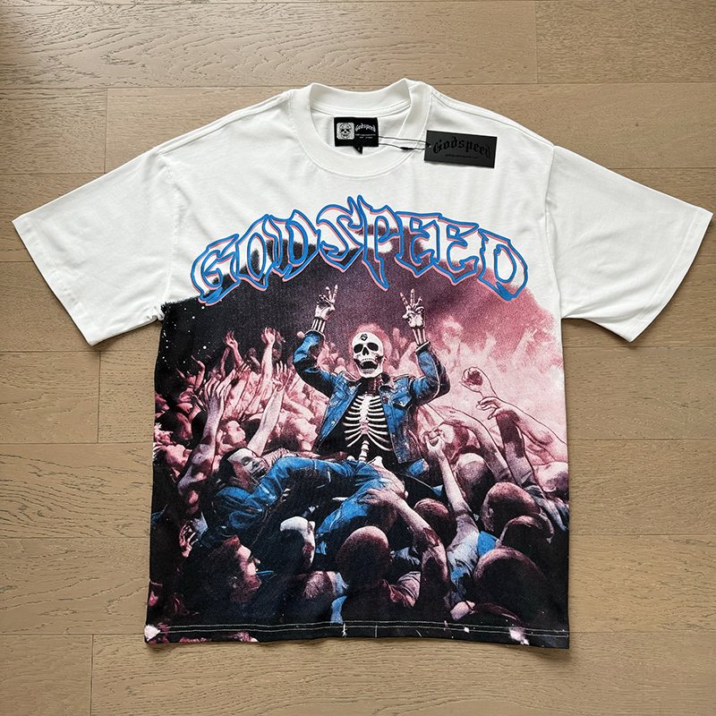 Godspeed Skeletal Front & Back Graphic T-Shirt