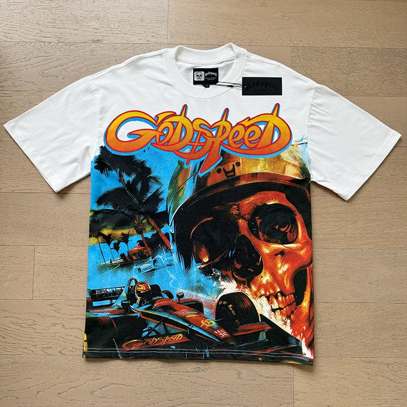 Godspeed Skull Racing Graphic T-Shirt