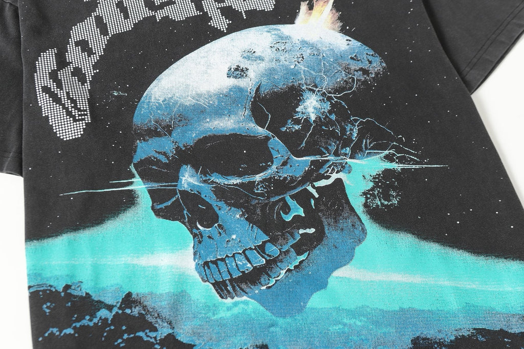 Godspeed Blue Skull Graphic T-Shirt