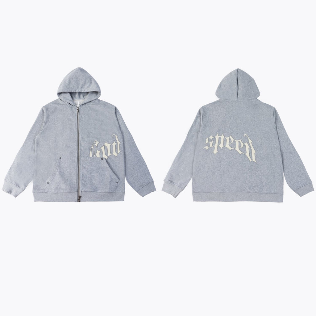 Godspeed White Gothic Zip Hoodie & Jogger Matching Set