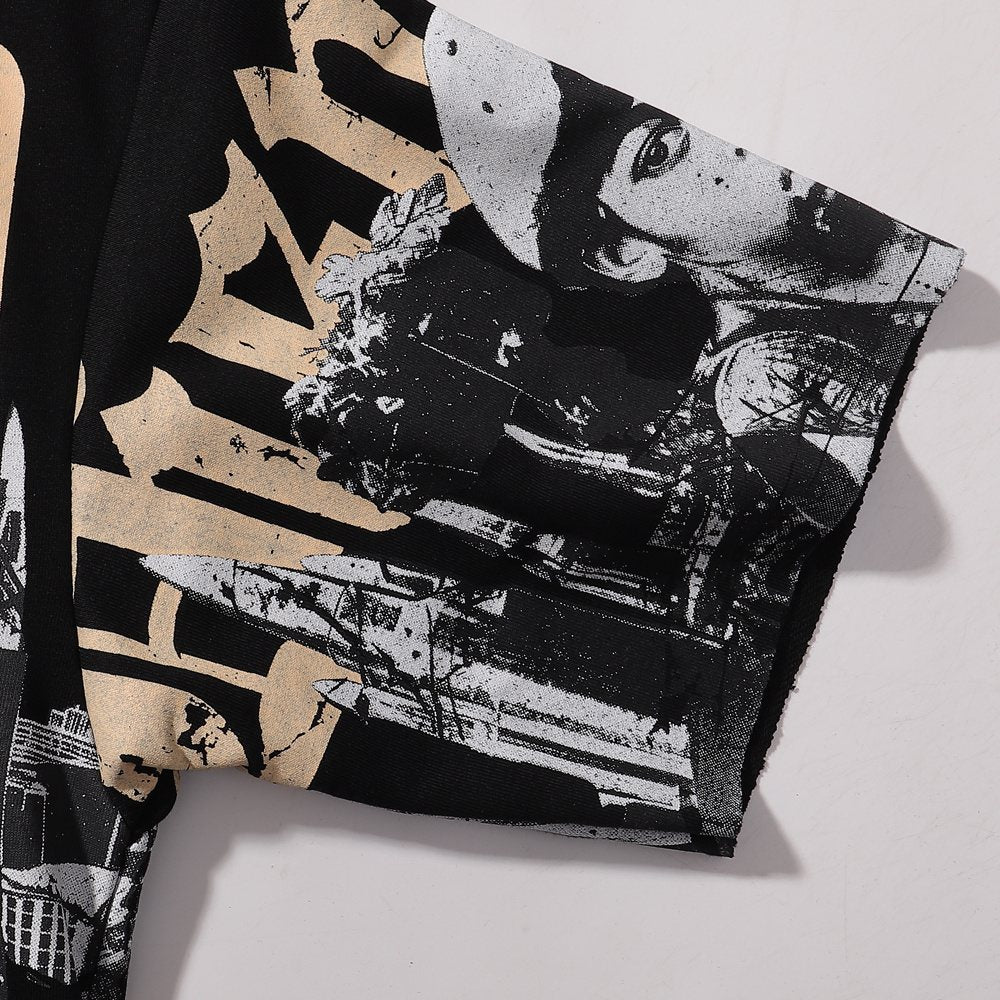 BKYS Revival Dismiss Photo-Collage Cropped T-Shirt
