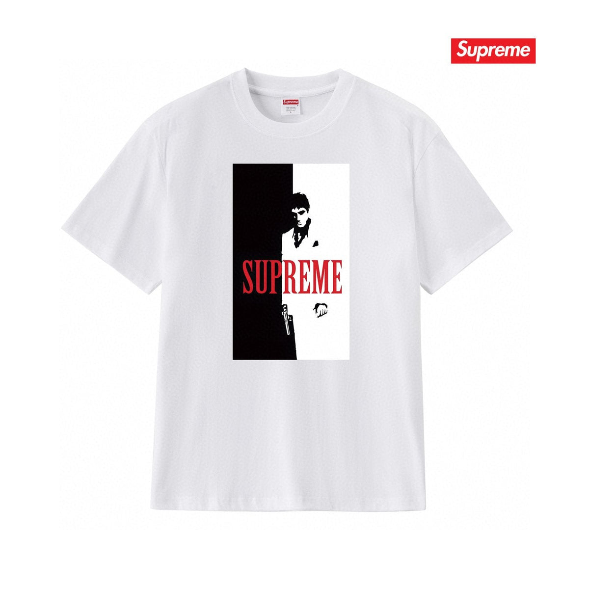Supreme Scarface Movie Poster Graphic Short-Sleeve T-Shirt