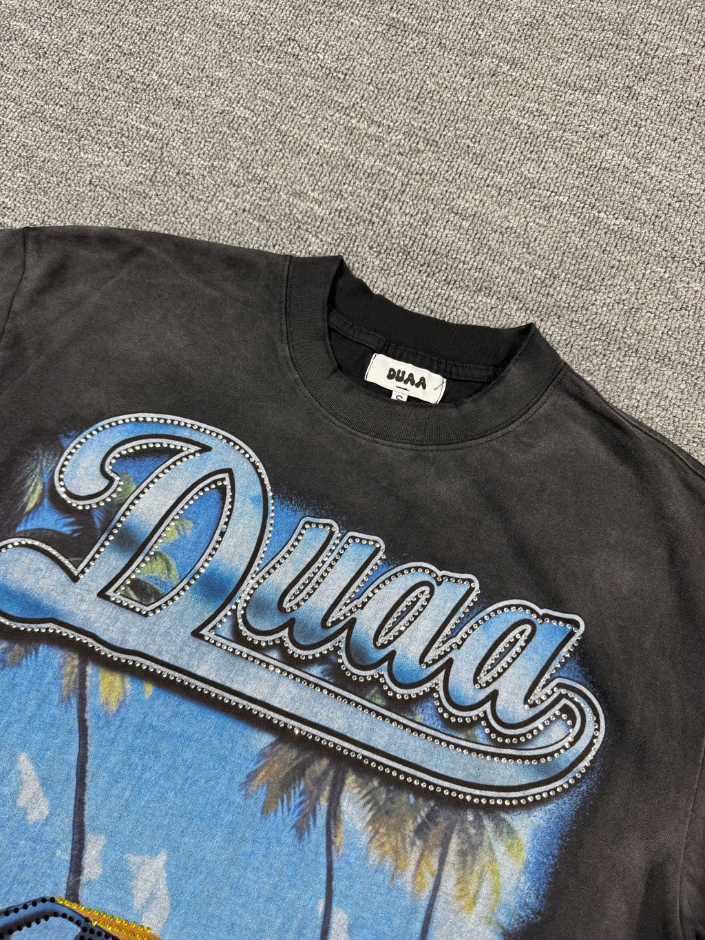 DUAA New Age Washed Black Graphic T-Shirt