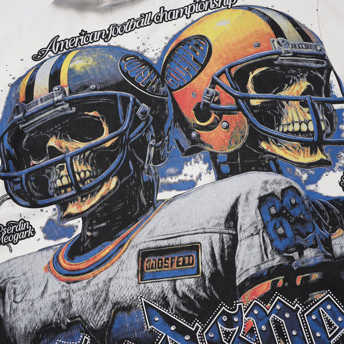 Godspeed Football Skull Graphic T-Shirt