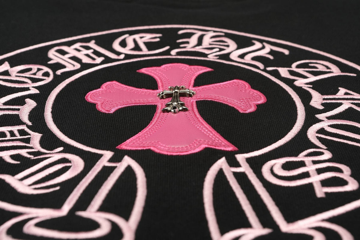 Chrome Hearts Contrast Leather Label Graphic Sweatshirt