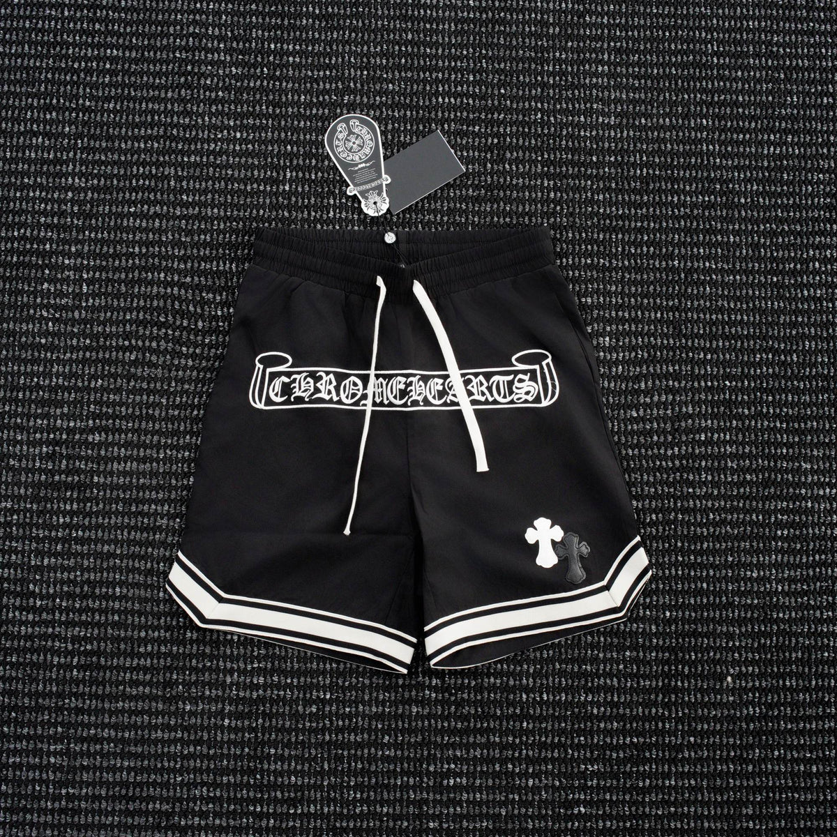 Chrome Hearts Cross Graphic Drawstring Shorts