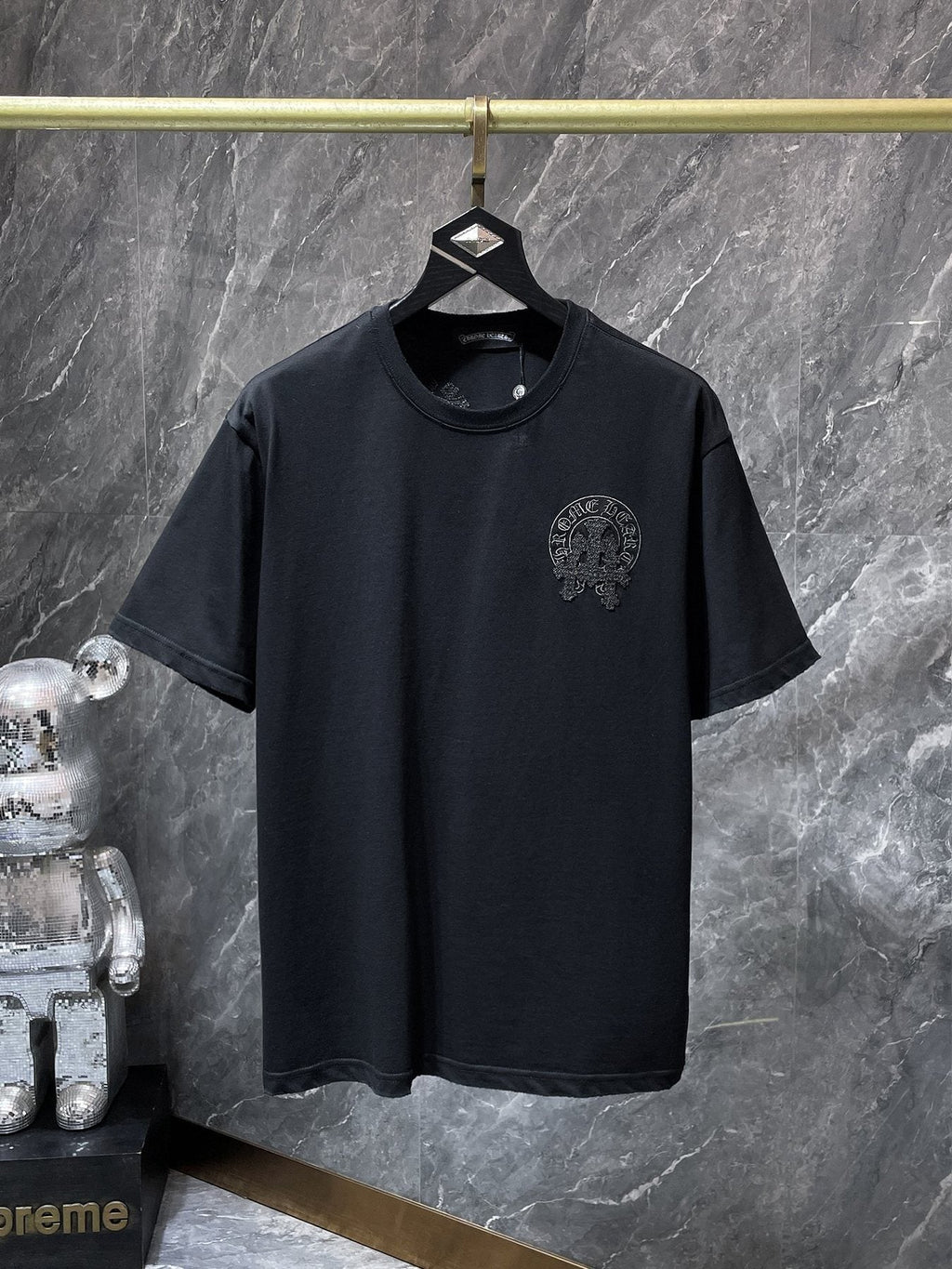 Chrome Hearts Horseshoe & Script Embroidered Graphic T-Shirt