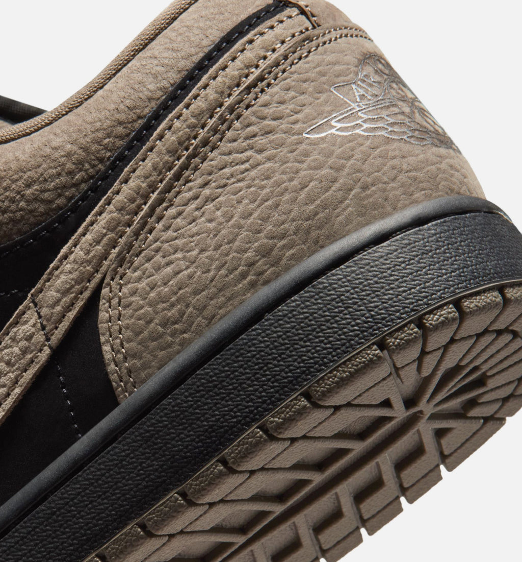 Air Jordan 1 Low SE Men's Lifestyle Sneakers - Black/Olive Grey/Light Wild Mango