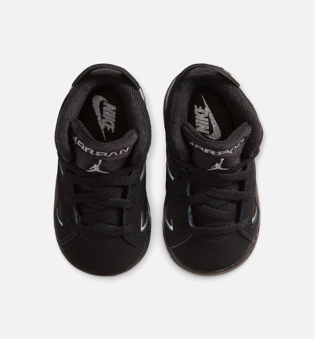 Air Jordan 6 Cap & Gown Infant & Toddler Sneakers - Black/Reflective Silver