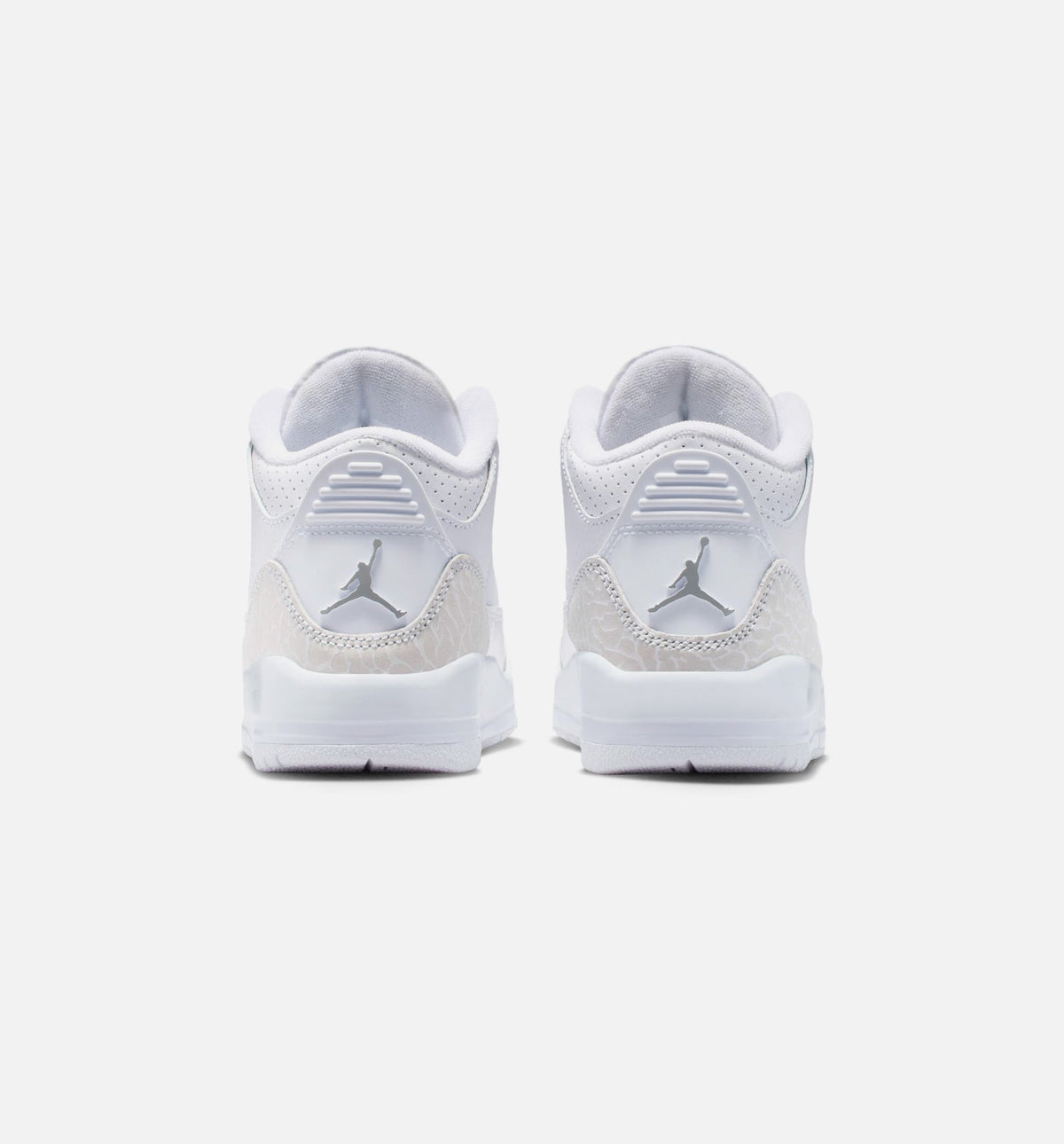 Air Jordan 3 Retro White & Silver – Preschool Lifestyle Shoe | White/Metallic Silver