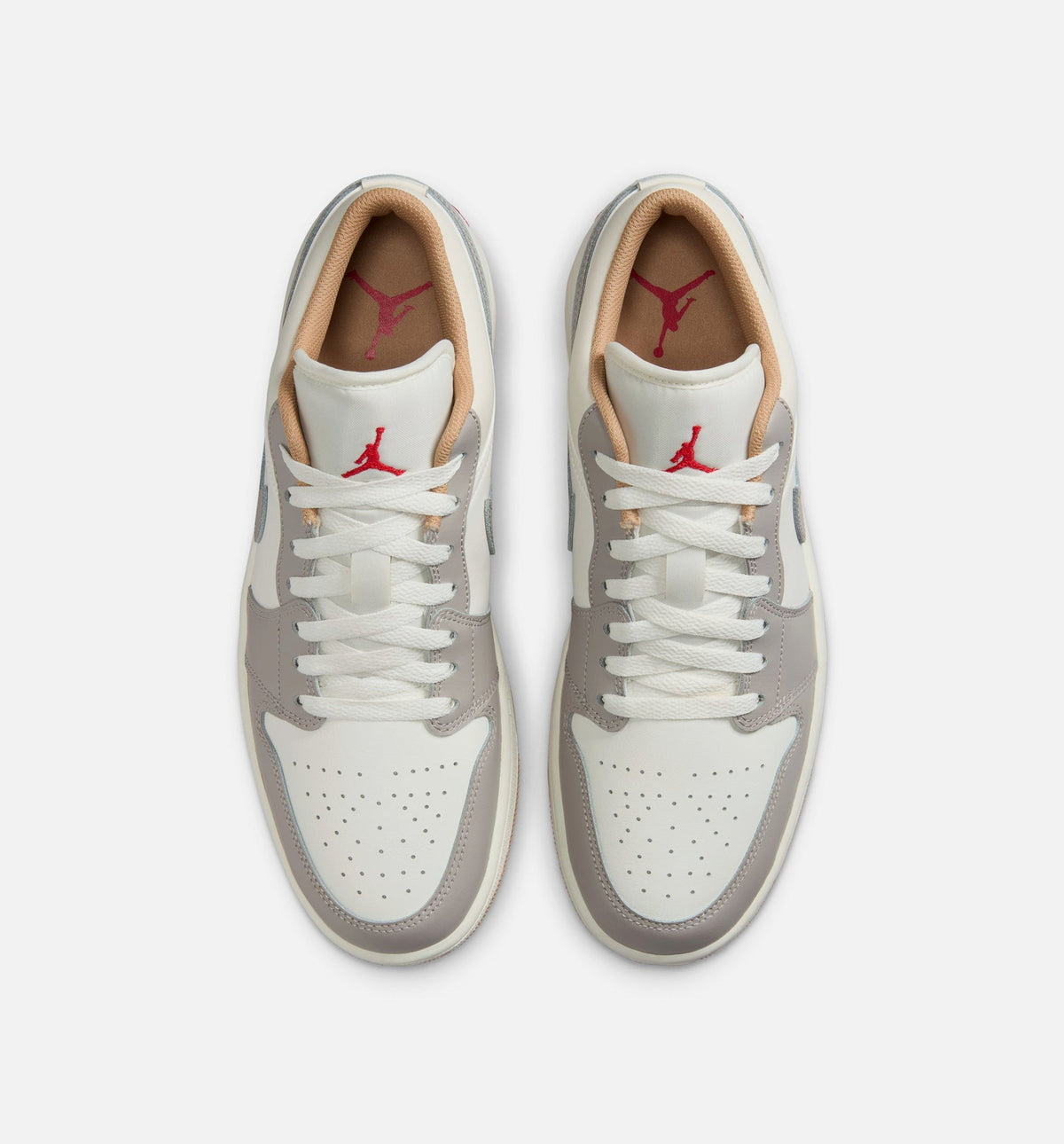 Air Jordan 1 Low – Men's Lifestyle Shoe in Sail/Fire Red/College Grey/Hemp