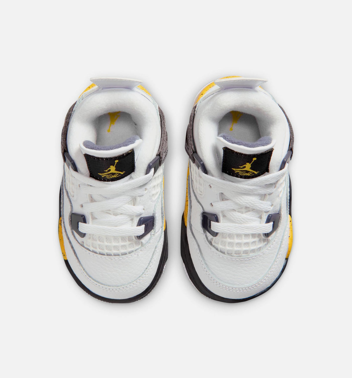 Air Jordan 4 Retro Rare Air Tour Yellow Infant & Toddler Sneakers - White/Dark Blue Grey/Black/Tour Yellow