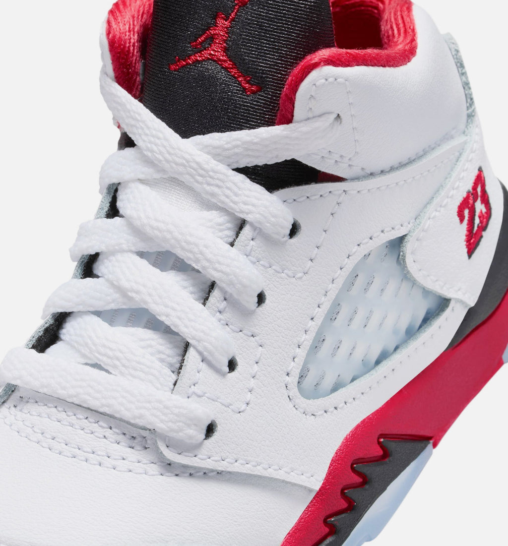 Air Jordan 5 Retro 'Fire Red' - Infant/Toddler Lifestyle Sneaker (Fire Red/White)