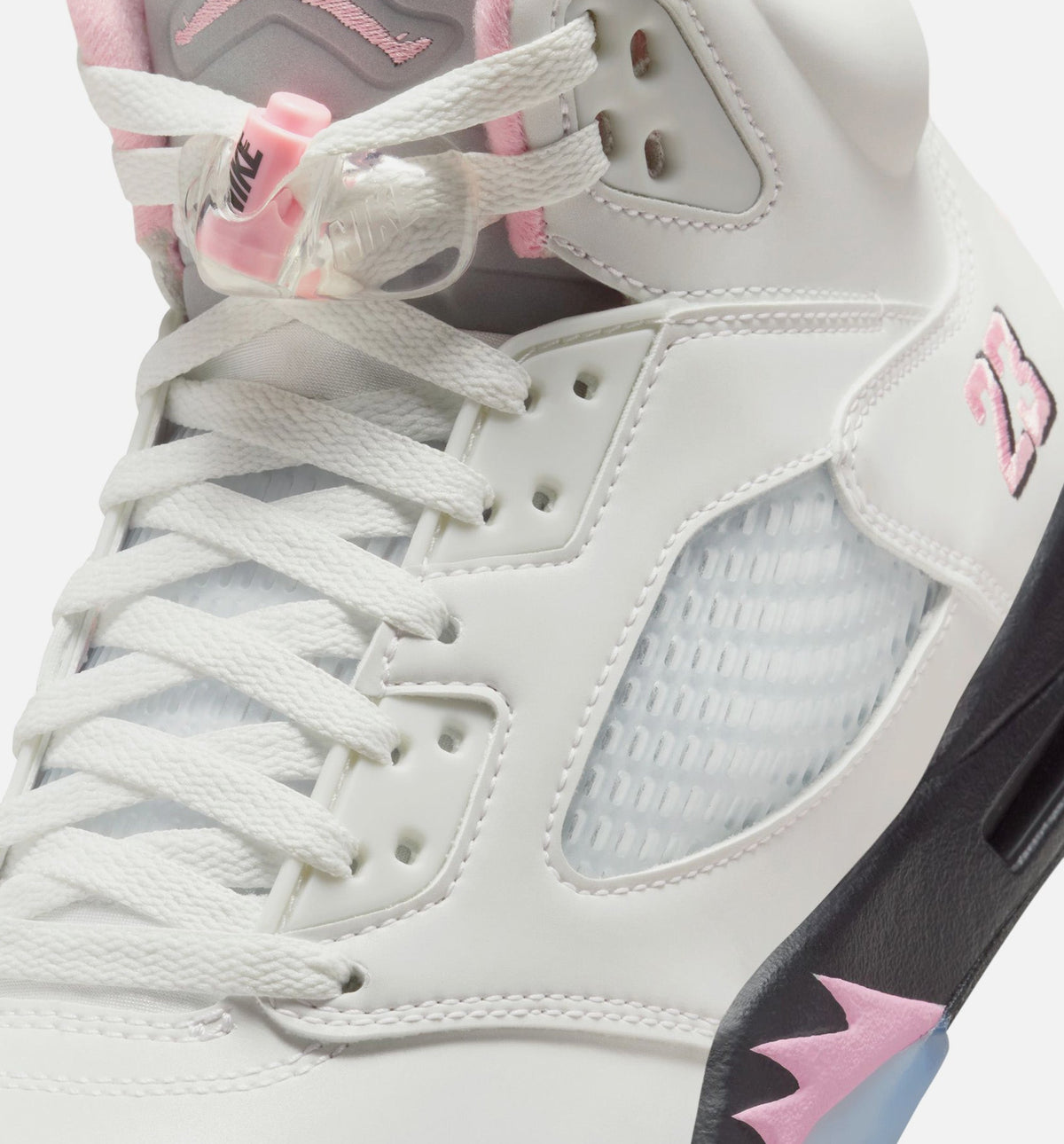 Air Jordan 5 Retro Medium Soft Pink Men's Lifestyle Shoes - White/Soft Pink/Black