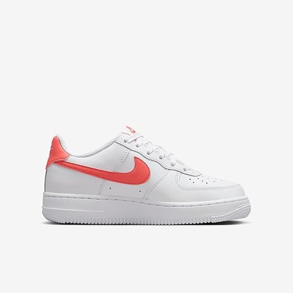 Big Kid's Nike Air Force 1 White/Magic Ember (FV5948 117)