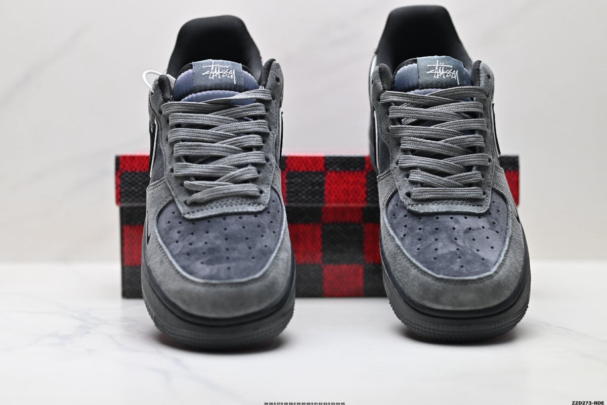 Nike Air Force 1 Low Charcoal Black Unisex Sneakers Style 08
