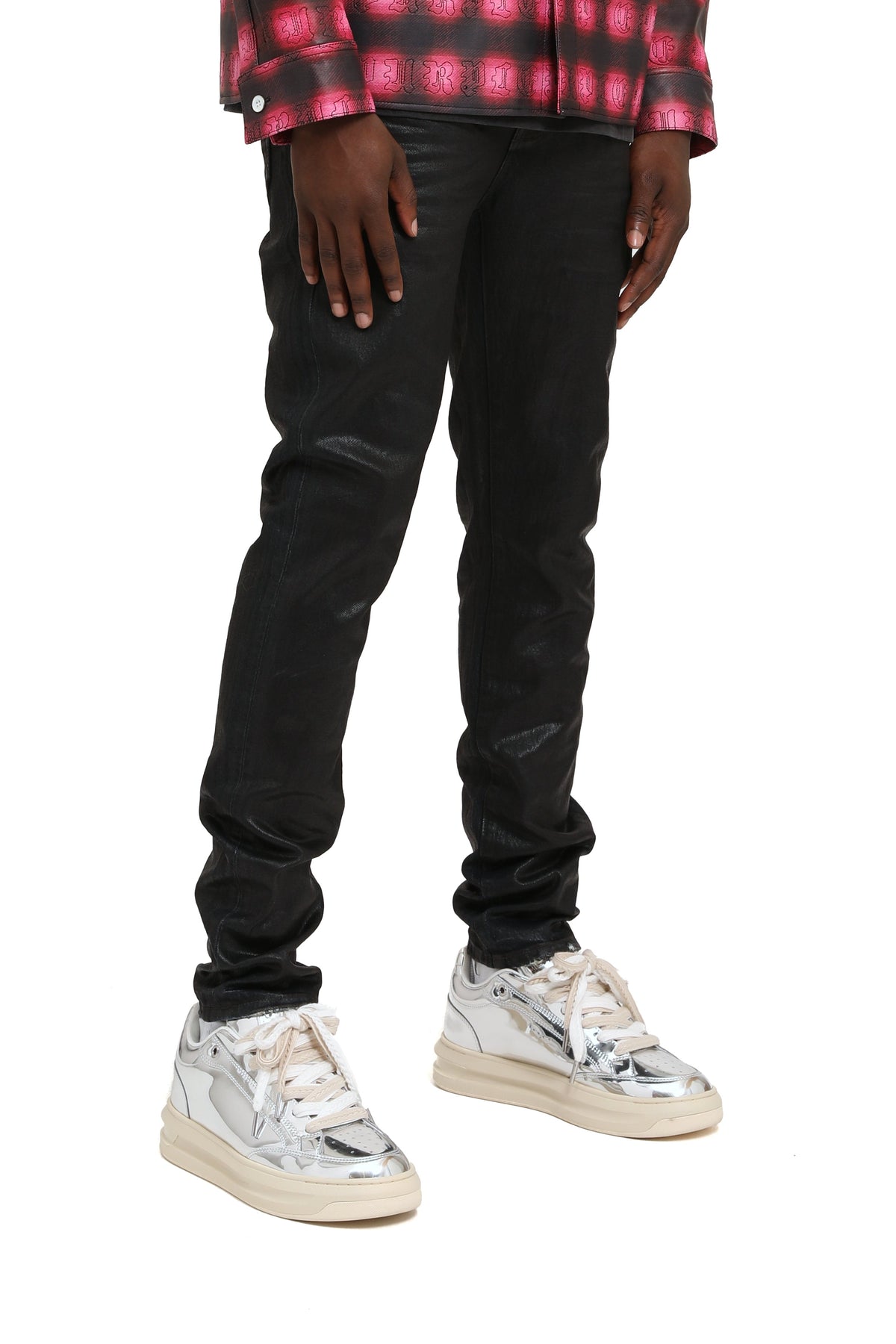 Purple Brand Skinny Coated Indigo Denim