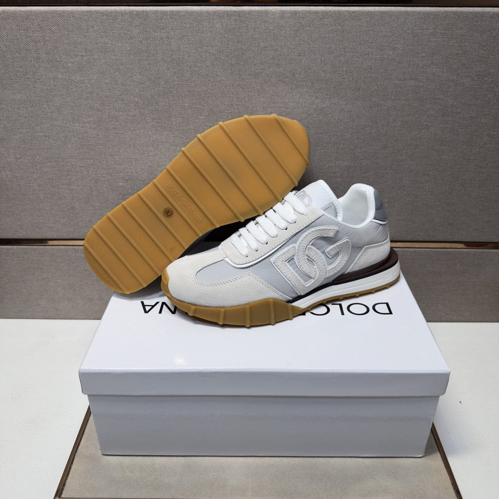 Dolce & Gabbana Men's White Gum Sole Sneakers
