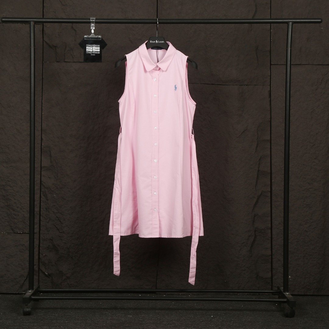 Ralph Lauren Sleeveless Belted Oxford Shirt Dress
