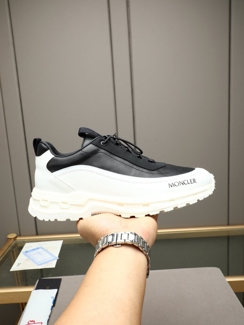 Moncler Chunky-Sole Lace-Up Sneakers