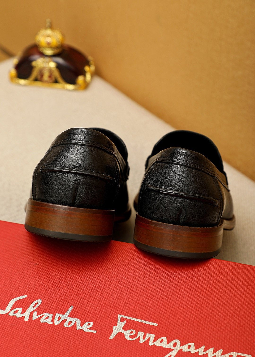Salvatore Ferragamo Men's Leather Bit Loafers - Metal Bit Vamp Detail