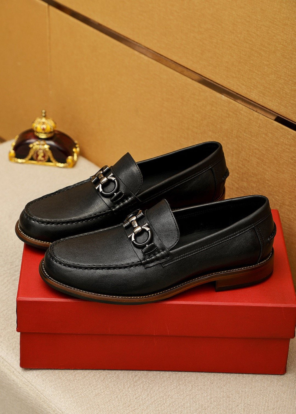 Salvatore Ferragamo Men's Leather Bit Loafers - Metal Bit Vamp Detail