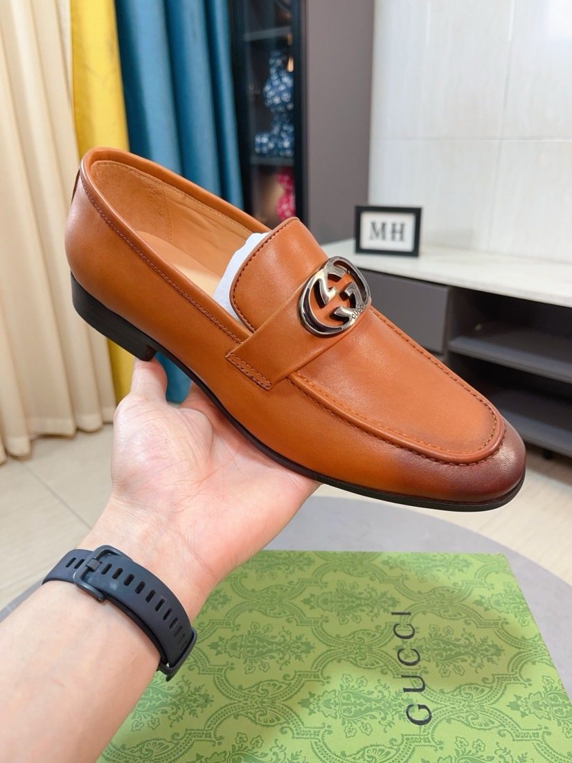 Gucci Men's Metal-Accent Loafers
