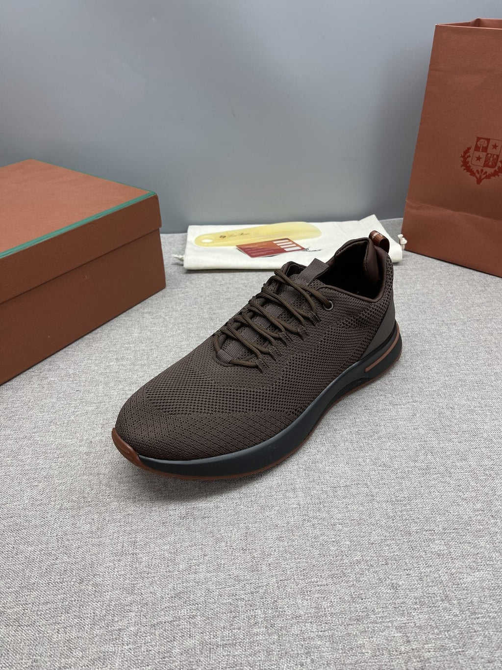 Loro Piana Men's Tennis Walk Low-Top Sneakers - Rubber Sole