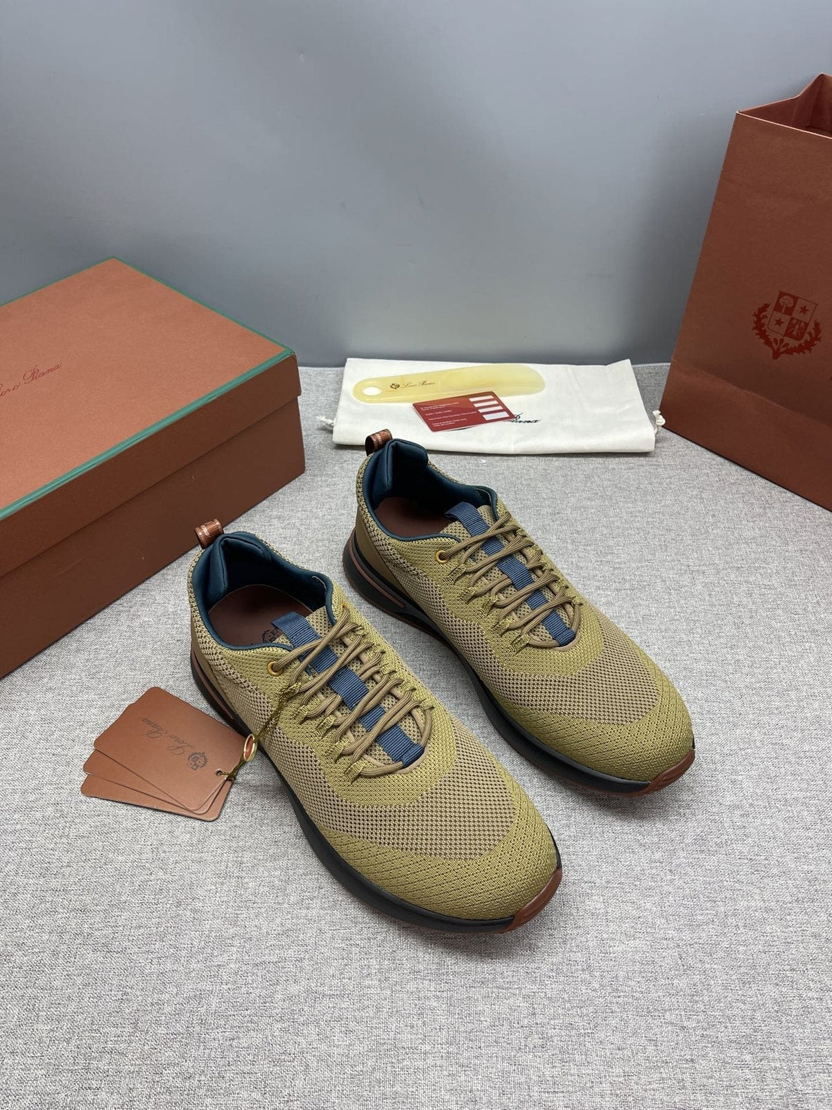 Loro Piana Men's Tennis Walk Low-Top Sneakers - Rubber Sole