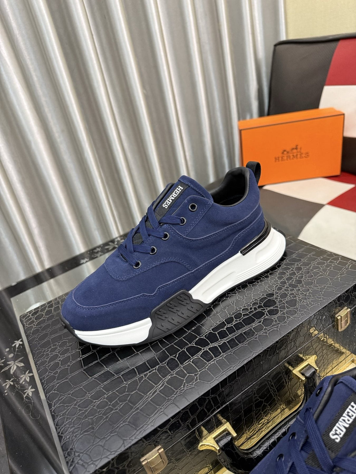 Hermès Layered Low-Top Sneakers
