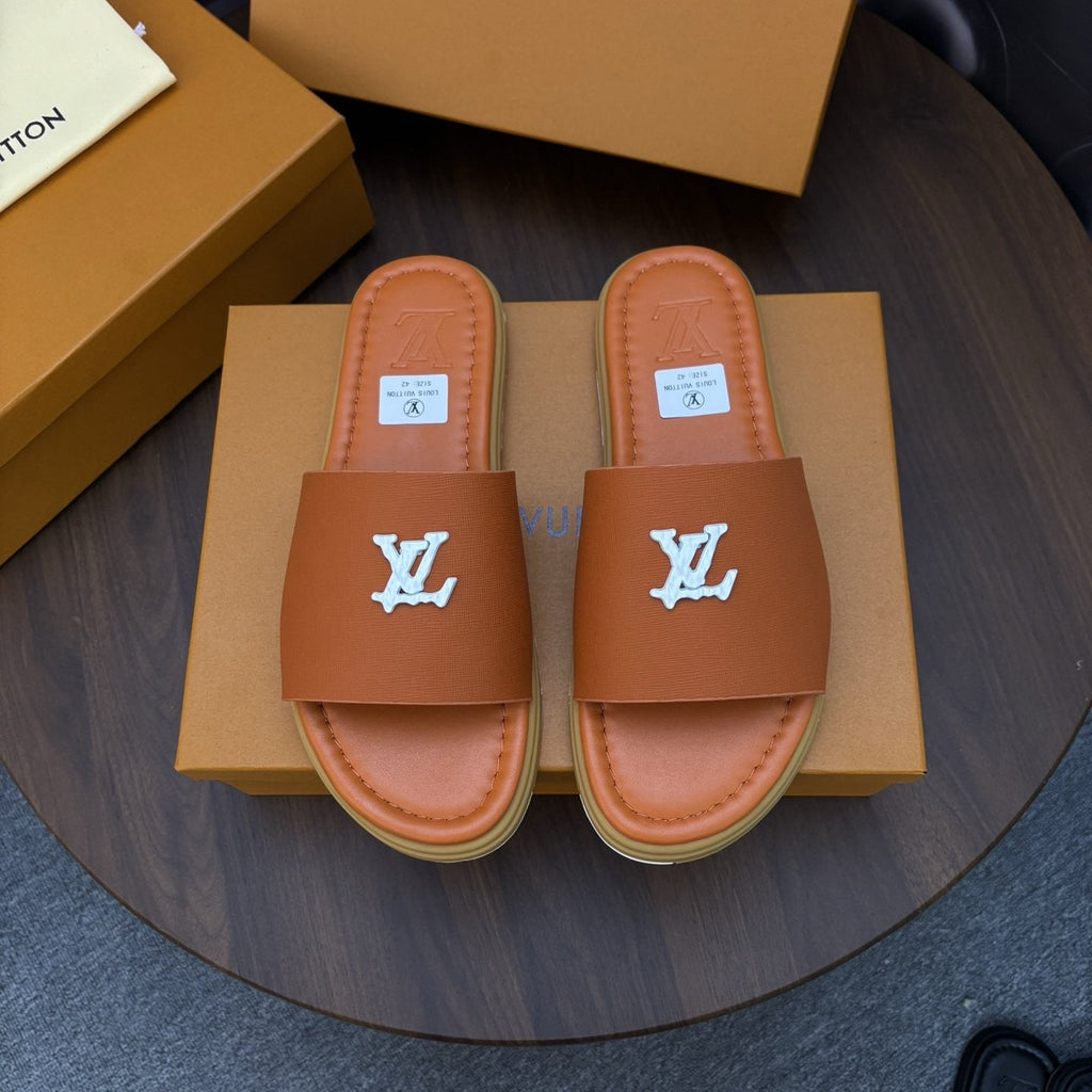 Louis Vuitton Men's Logo Strap Slide Sandals - TPU Outsole