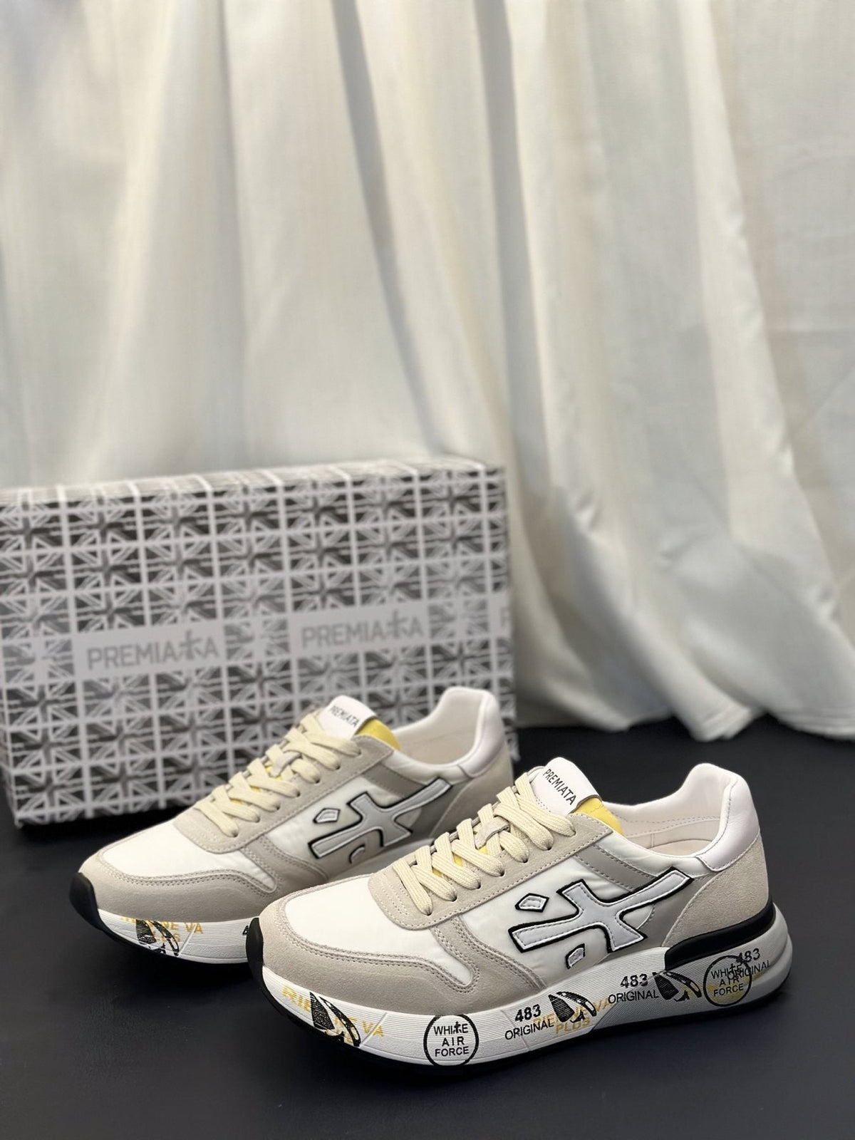 Premiata Men's Layered Low-Top Sneakers