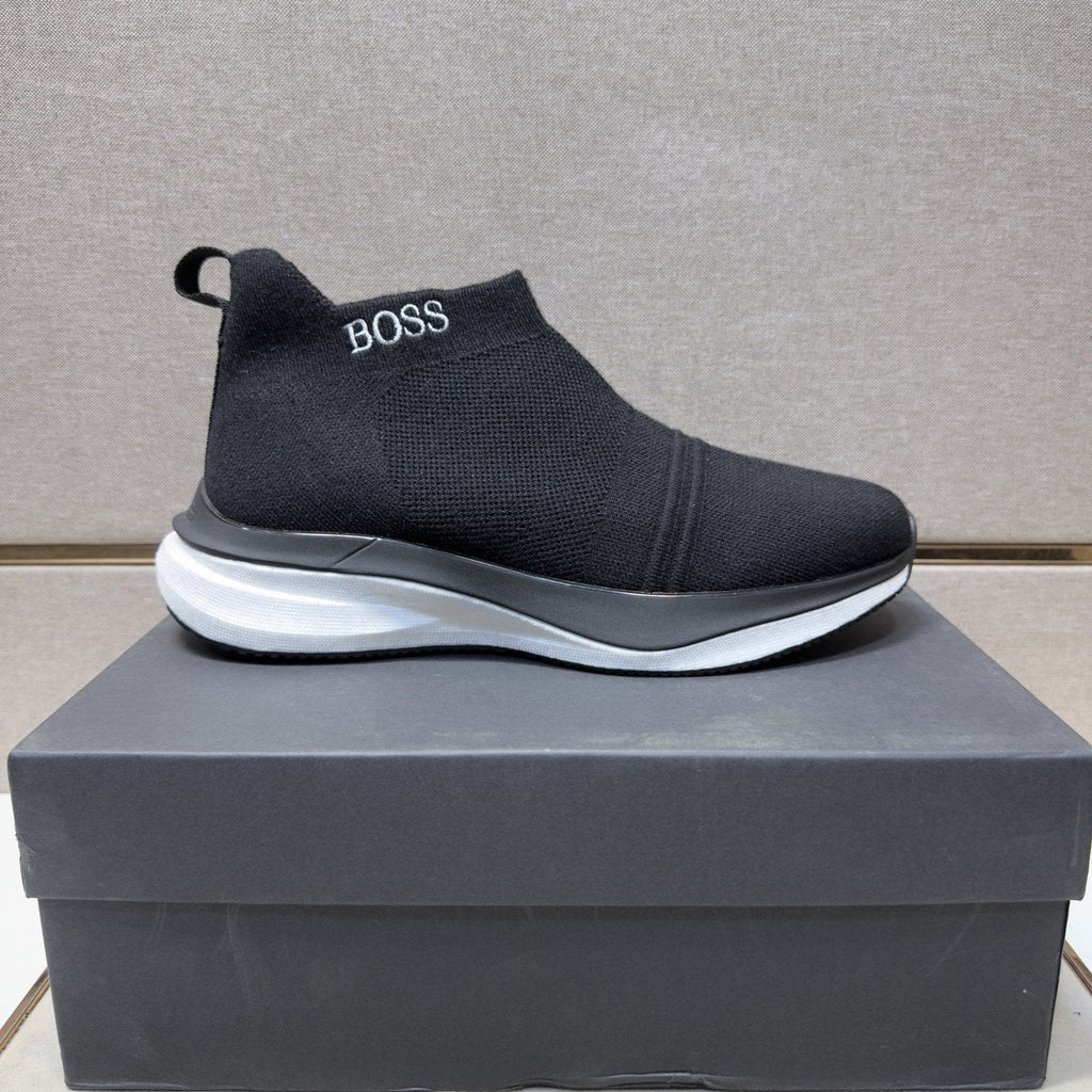 BOSS Textured Slip-On Sneakers