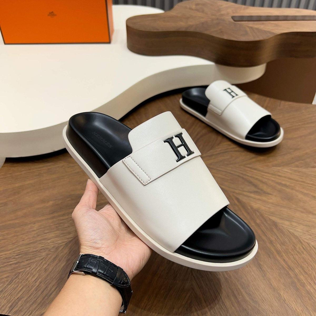 Hermès Men's H Hardware Slide Sandals