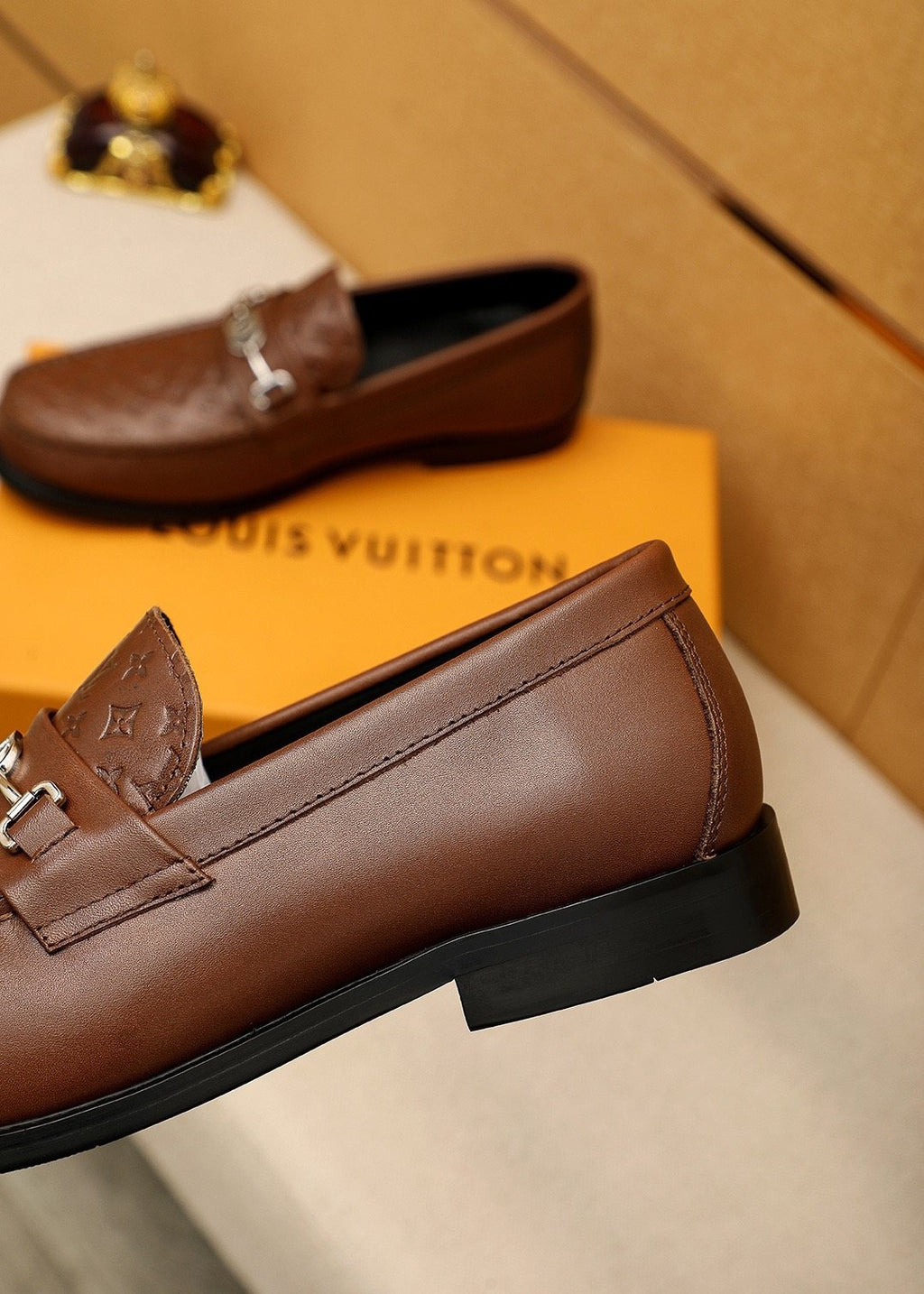 Louis Vuitton Embossed Buckle Loafers - Low-Profile Sole