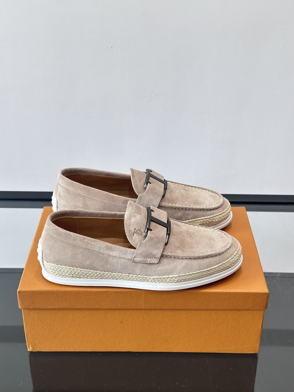 TOD'S Men's Suede Rubber-Sole Loafers