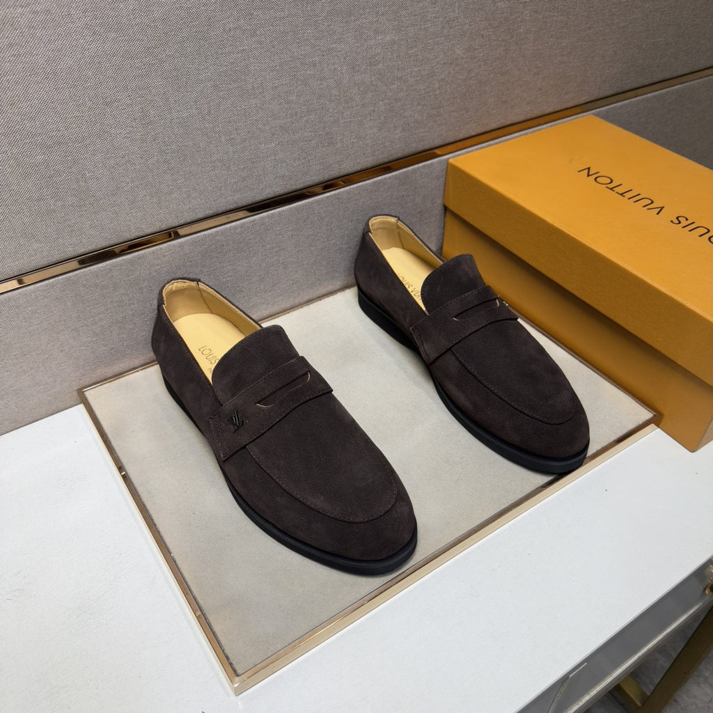 Louis Vuitton Men's Vamp-Strap Loafers