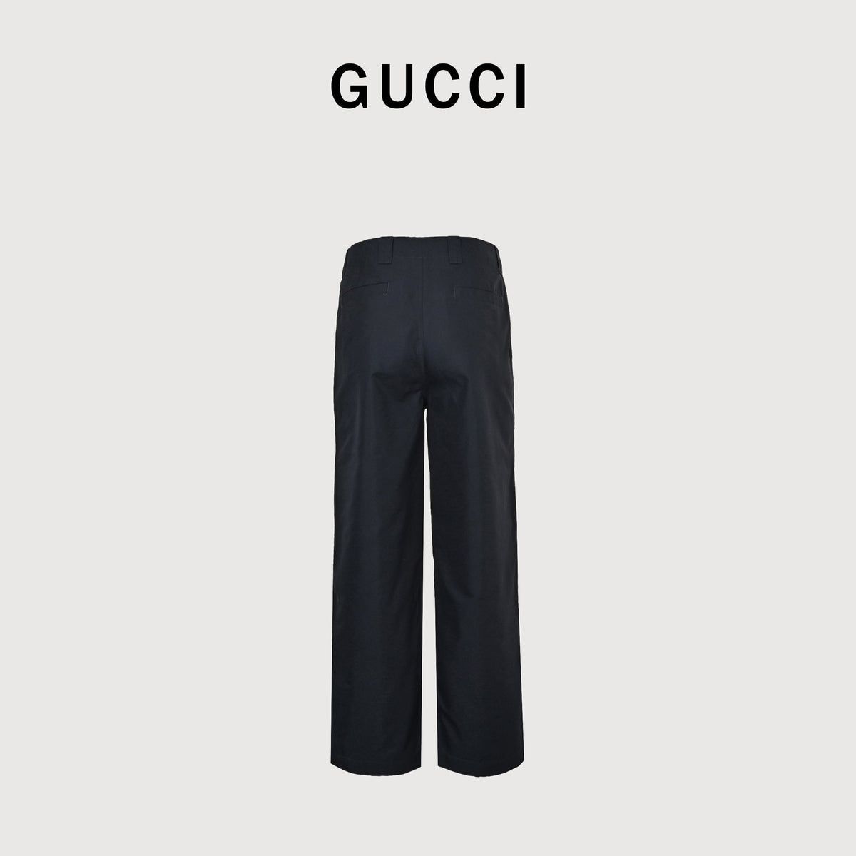Gucci GUC Monogram Script Print Diagonal Twill Trousers
